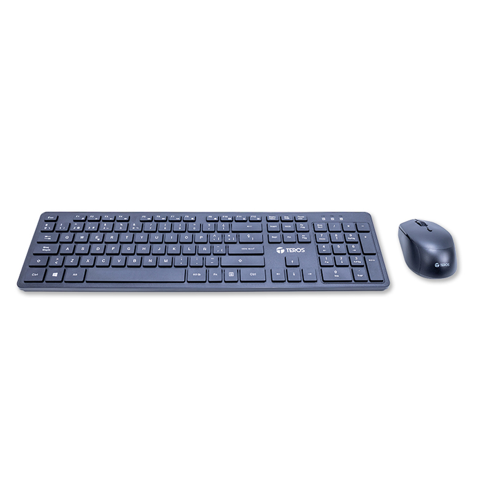 TECLADO Y MOUSE INALÁMBRICO TEROS TE-5013S CONEXIÓN 2.4 GHZ COLOR NEGRO - 1
