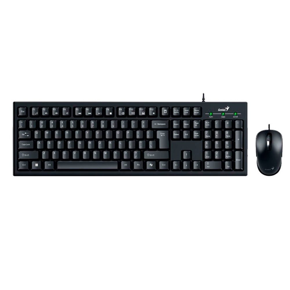 TECLADO Y MOUSE GENIUS KM-100SE AI COPILOT USB CON CONECTIVIDAD USB Y COLOR NEGRO - 1