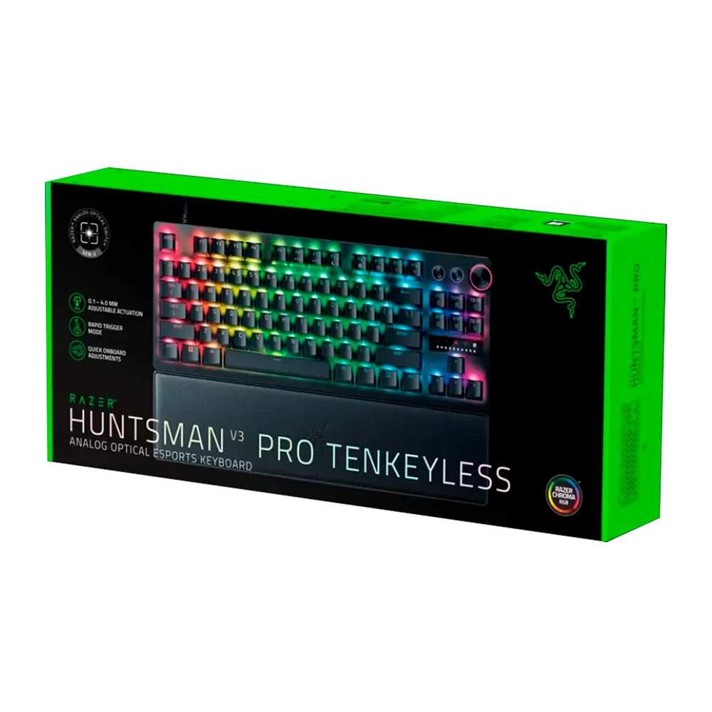 TECLADO RAZER HUNTSMAN V3 PRO TKL OPTO MECHANICAL SWITCH ANALÓGICO CHROMA BLACK - 1