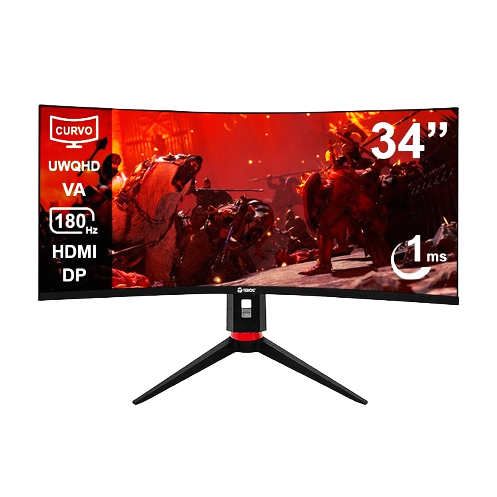 MONITOR GAMER TEROS TE-3412G 34' WQHD CURVO 180HZ 1MS - 1