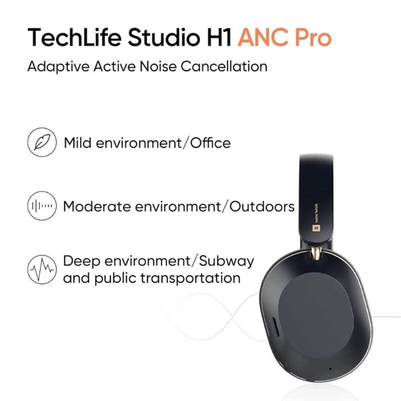 REALME TECHLIFE STUDIO H1 SONIDO ESPACIAL 360º 43DB NEGRO - 4