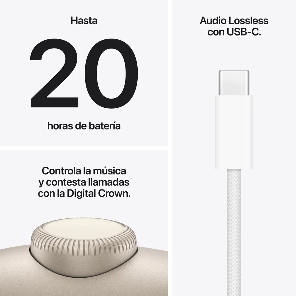 AUDIFONOS APPLE AIRPODS MAX 2 USB-C - BLANCO ESTELAR - 8