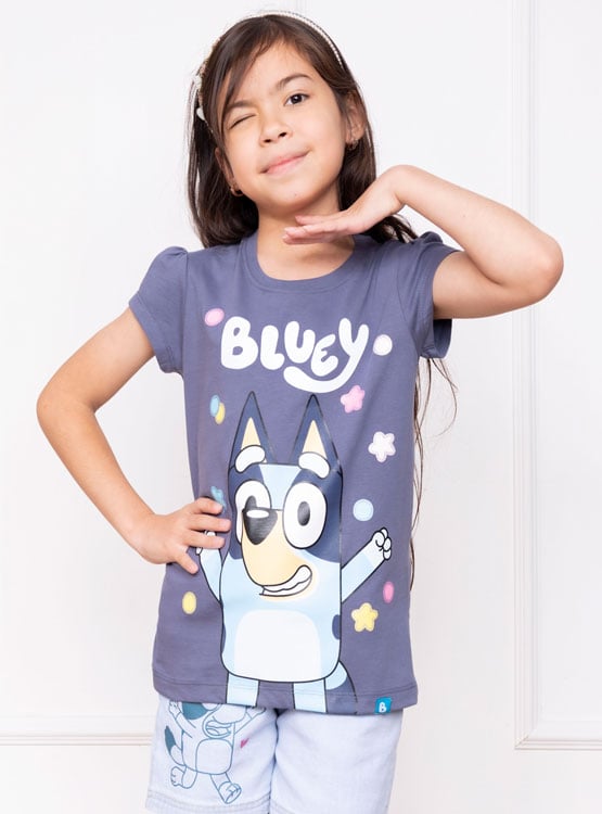 POLO NIÑA BLUEY MC - JERSEY 100% ALGODON - 1