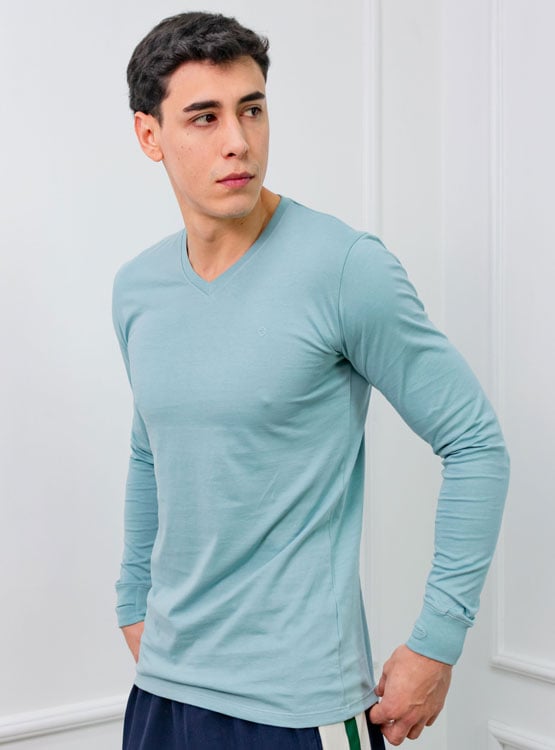 POLO SLIM FIT CABALLERO ML - JERSEY 100% ALGODON - 1