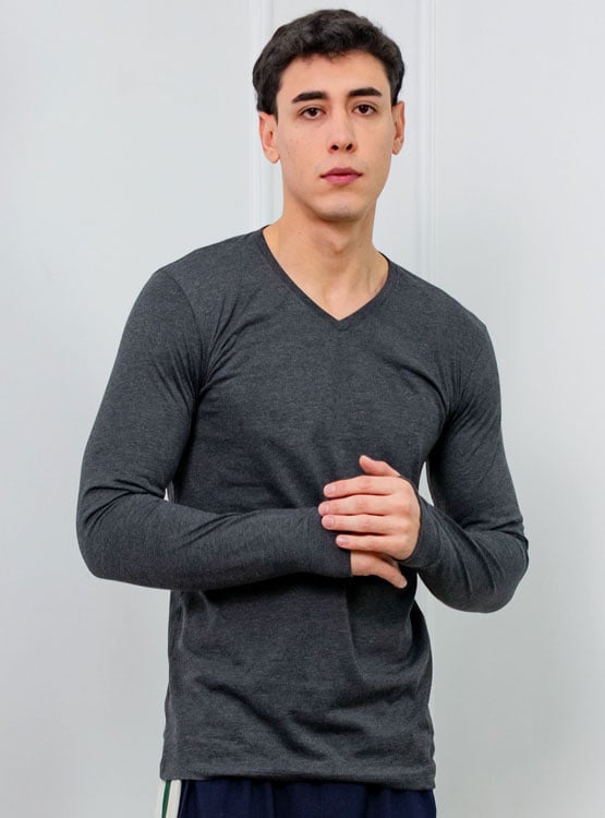 POLO SLIM FIT CABALLERO ML - JERSEY 100% ALGODON - 1