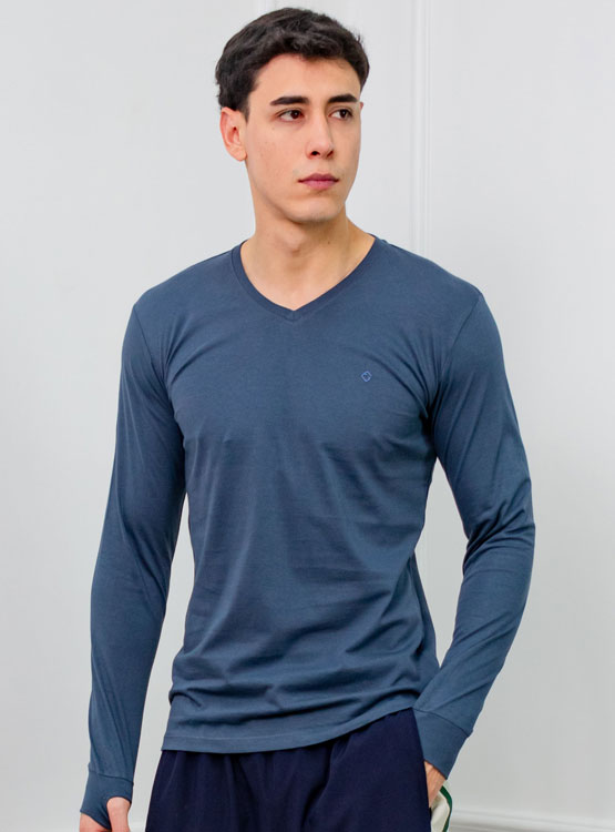 POLO SLIM FIT CABALLERO ML - JERSEY 100% ALGODON - 1