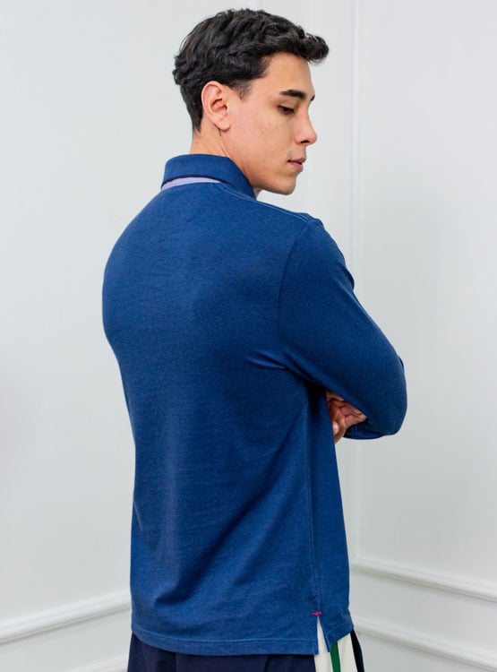 POLO BOX REGULAR FIT CABALLERO ML - PIQUE LYCRADO - 2