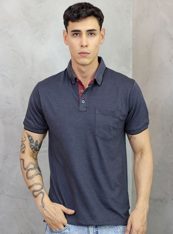 POLO BOX REGULAR FIT CABALLERO MC - PIQUE LYCRADO - 1