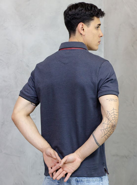 POLO BOX REGULAR FIT CABALLERO MC - PIQUE LYCRADO - 2