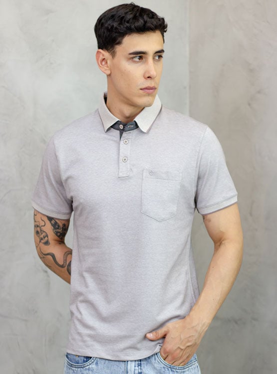 POLO BOX REGULAR FIT CABALLERO MC - PIQUE LYCRADO - 1