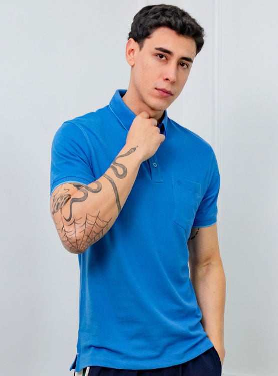 POLO BOX REGULAR FIT CABALLERO MC - PIQUE LYCRADO - 2
