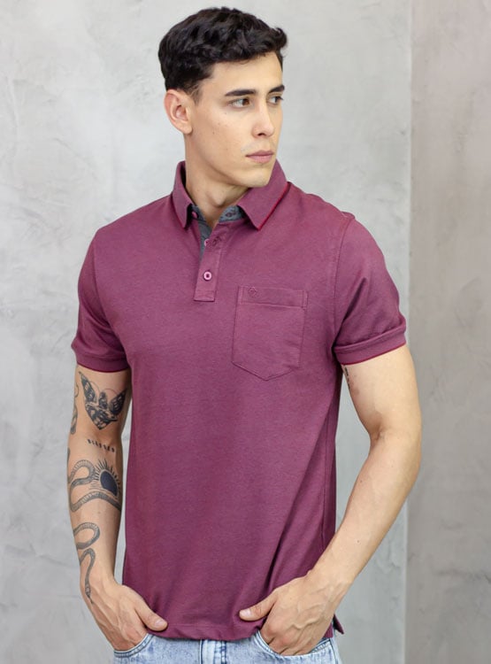 POLO BOX REGUAR FIT CABALLERO MC - PIQUE LYCRADO - 1