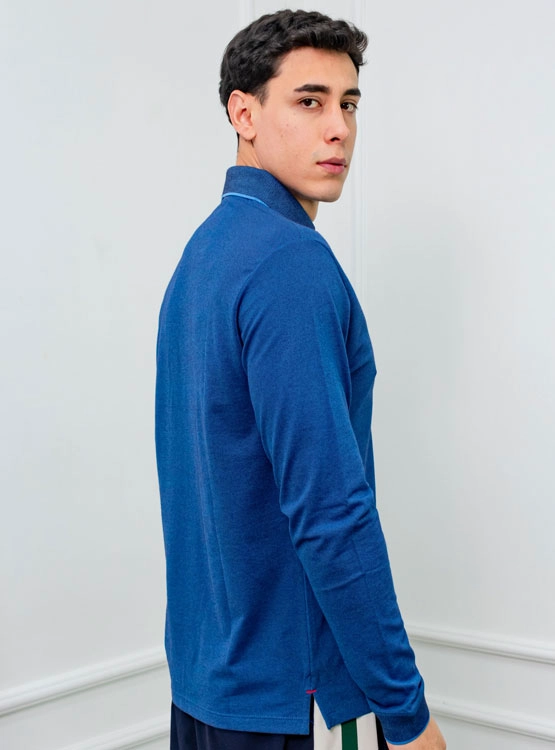 POLO BOX REGULAR FIT CABALLERO ML - PIQUE LYCRADO - 2