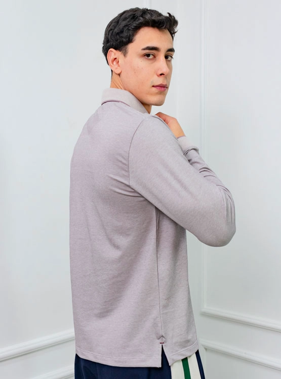 POLO BOX REGULAR FIT CABALLERO ML - PIQUE LYCRADO - 2