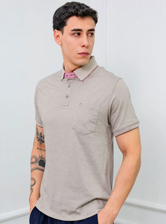 POLO BOX REGULAR FIT CABALLERO MC - PIQUE LYCRADO - 1