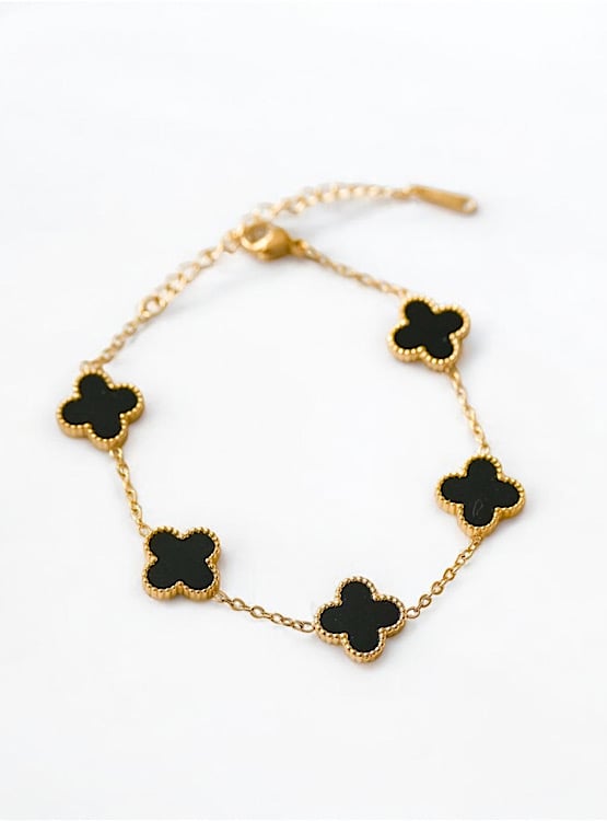 PULSERA TRÉBOL NEGRO VC - NAIF JEWELRY - 1