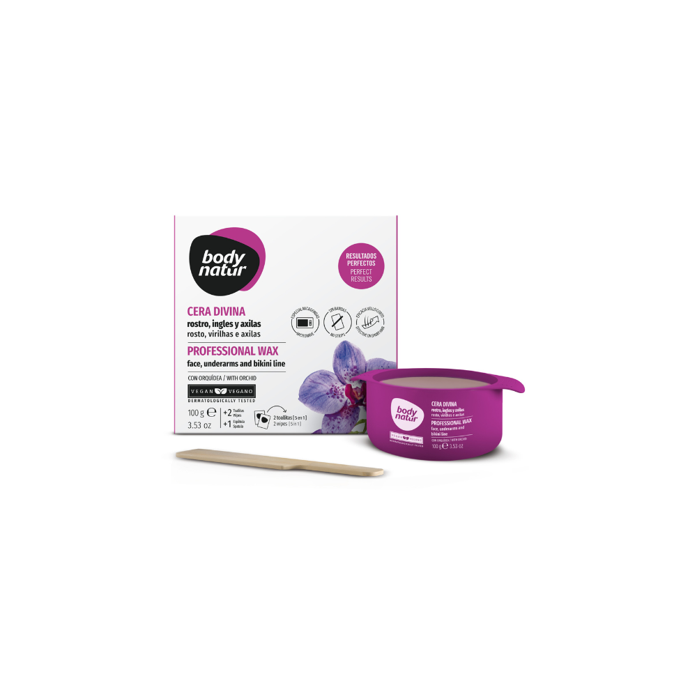 CERA DEPILATORIA DIVINA ROSTRO, INGLES Y AXILAS CON ORQUÍDEA 100 GR - 1