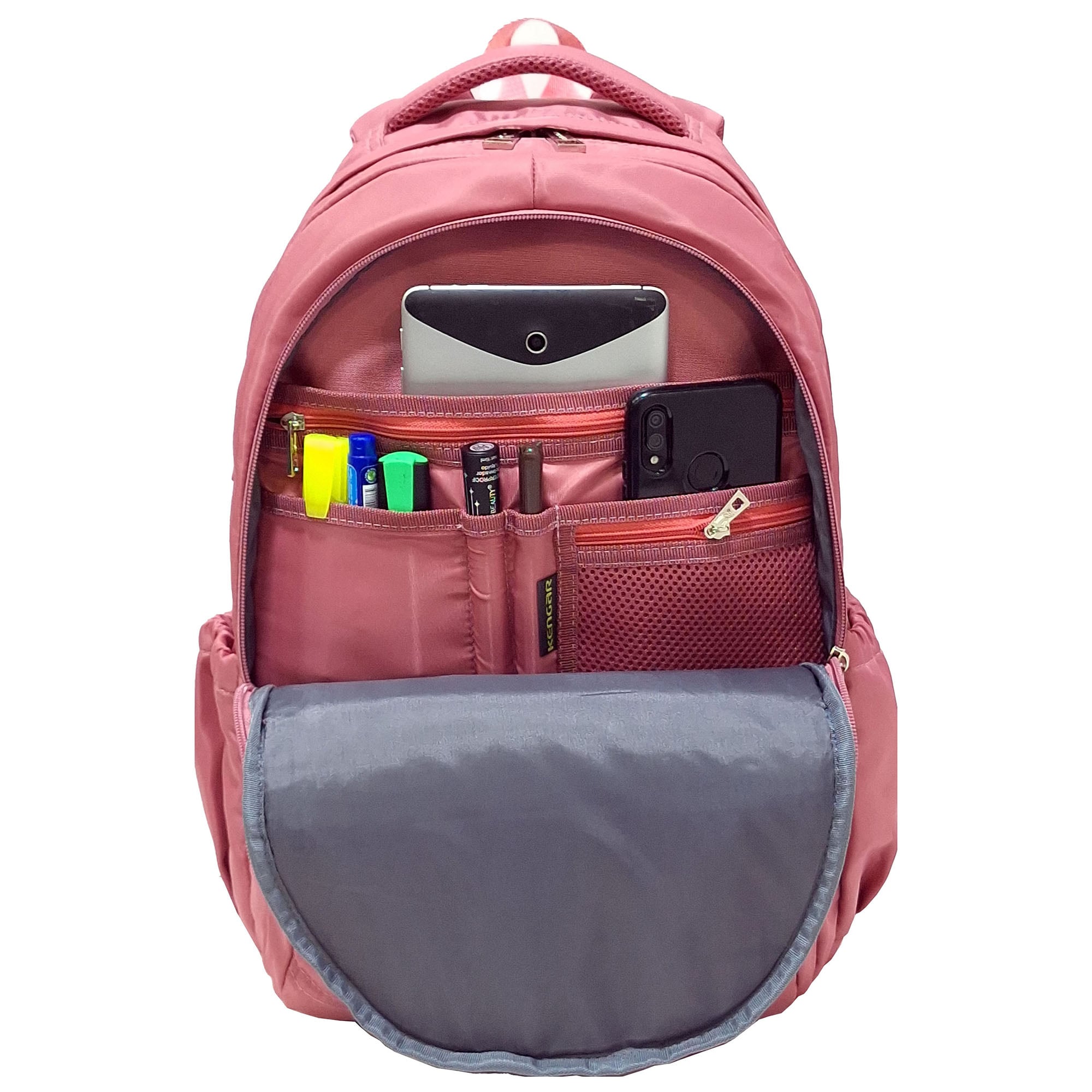 MOCHILA KAWAI EXTRAOFICIO CON PORTALAPTOP KENGAR - ACEITUNA - 3