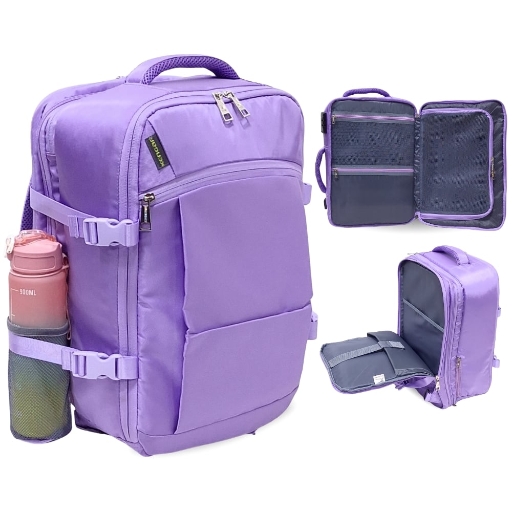 MOCHILA VIAJERA TRENDY KENGAR - LILA - 1