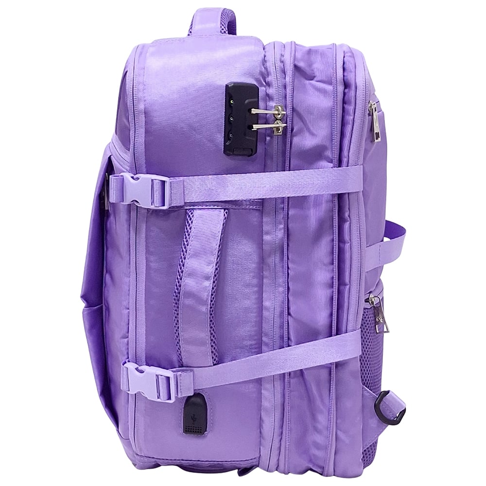 MOCHILA VIAJERA TRENDY KENGAR - LILA - 5