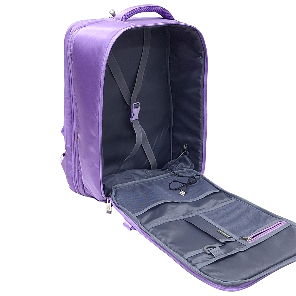 MOCHILA VIAJERA TRENDY KENGAR - LILA - 9