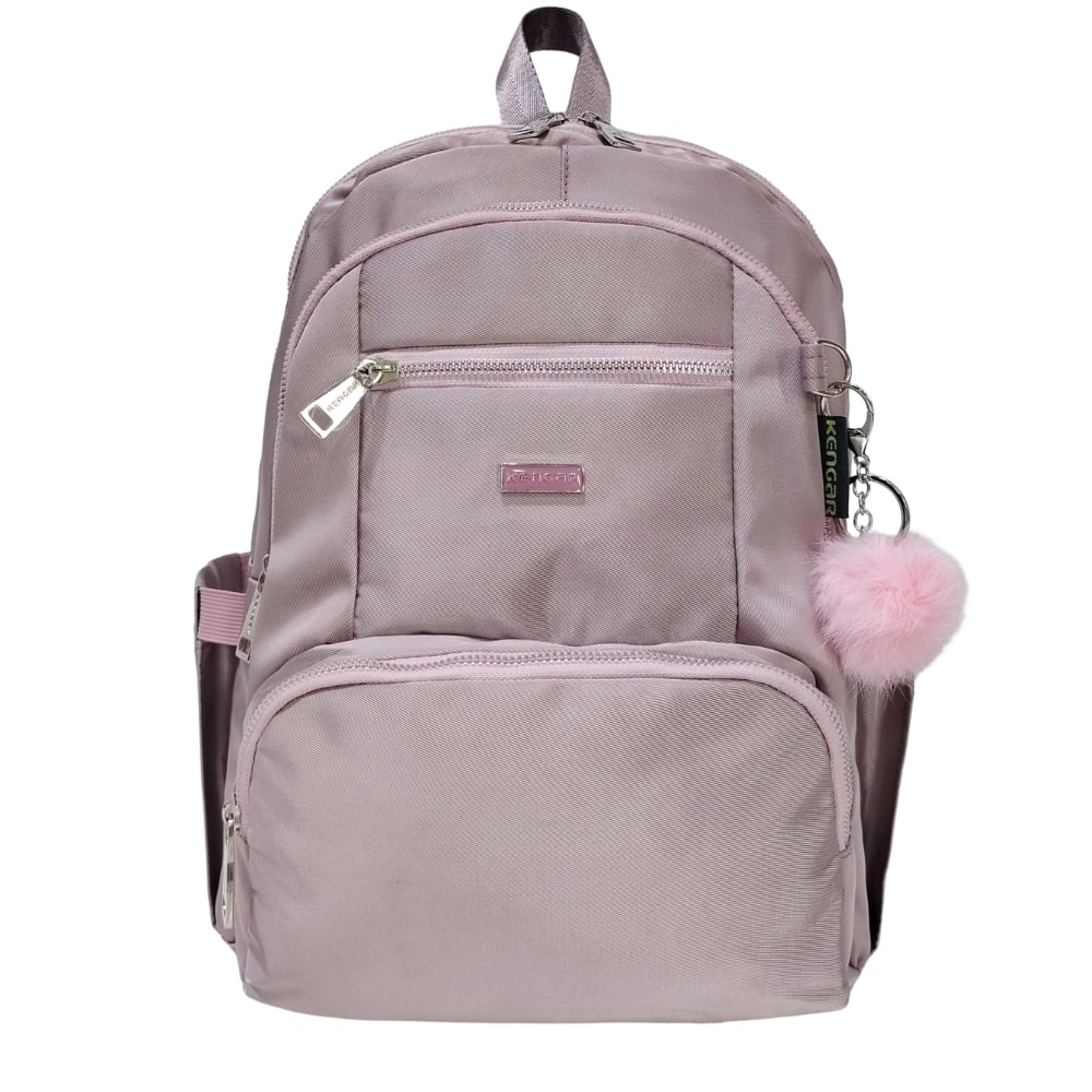 MOCHILA MODELO PRINT A4 KENGAR - ACEITUNA PASTEL - 1