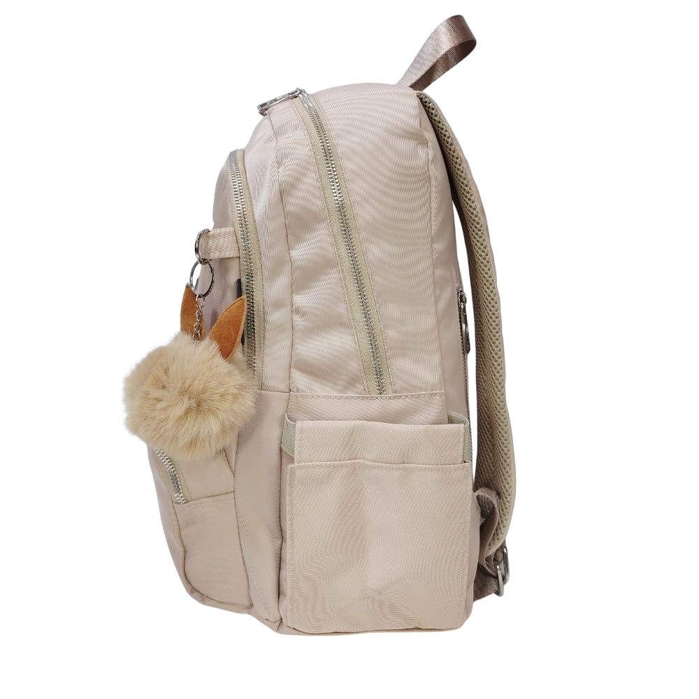 MOCHILA MODELO PRINT A4 KENGAR - CREMA - 4