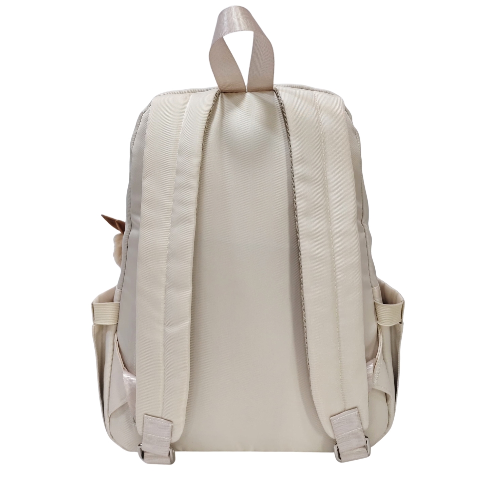 MOCHILA MODELO PRINT A4 KENGAR - CREMA CLARO - 6