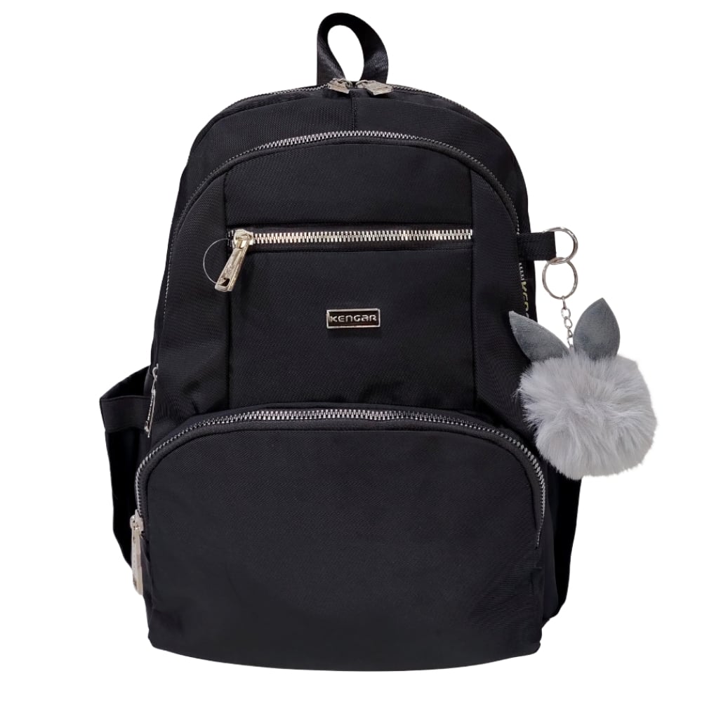 MOCHILA MODELO PRINT A4 KENGAR - NEGRO - 1