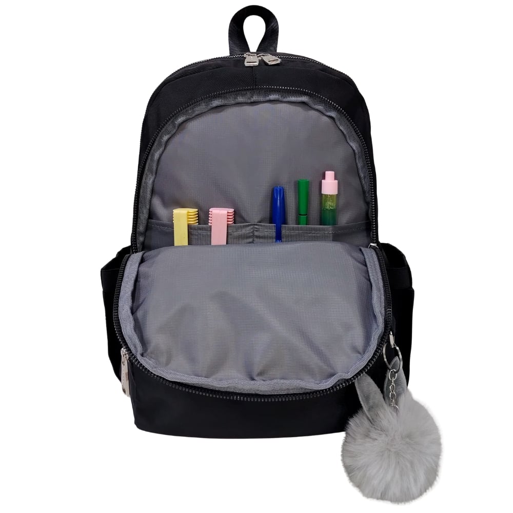 MOCHILA MODELO PRINT A4 KENGAR - NEGRO - 2