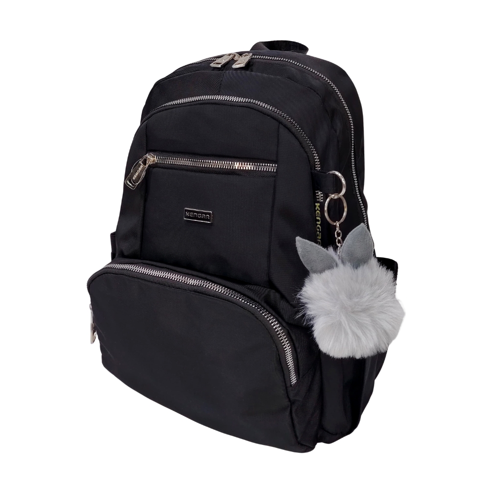 MOCHILA MODELO PRINT A4 KENGAR - NEGRO - 3