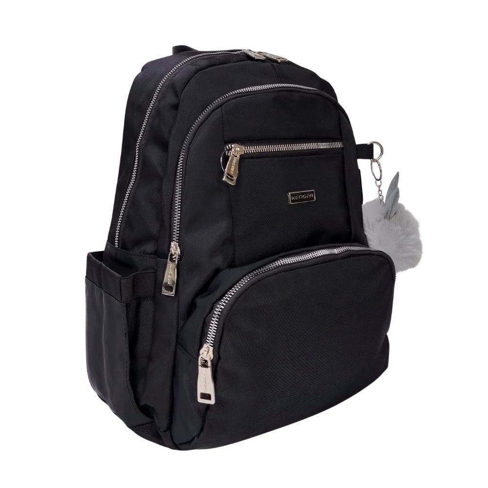 MOCHILA MODELO PRINT A4 KENGAR - NEGRO - 5