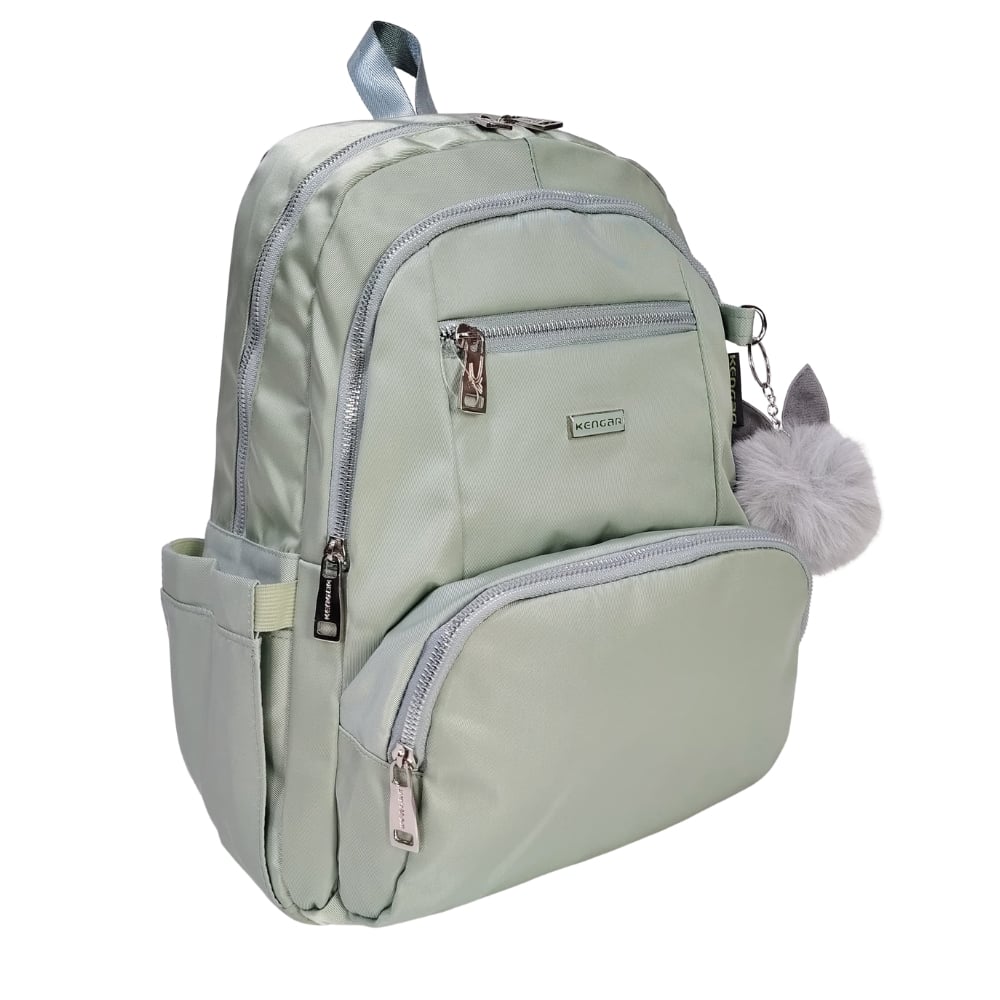 MOCHILA MODELO PRINT A4 KENGAR - VERDE AGUA - 5