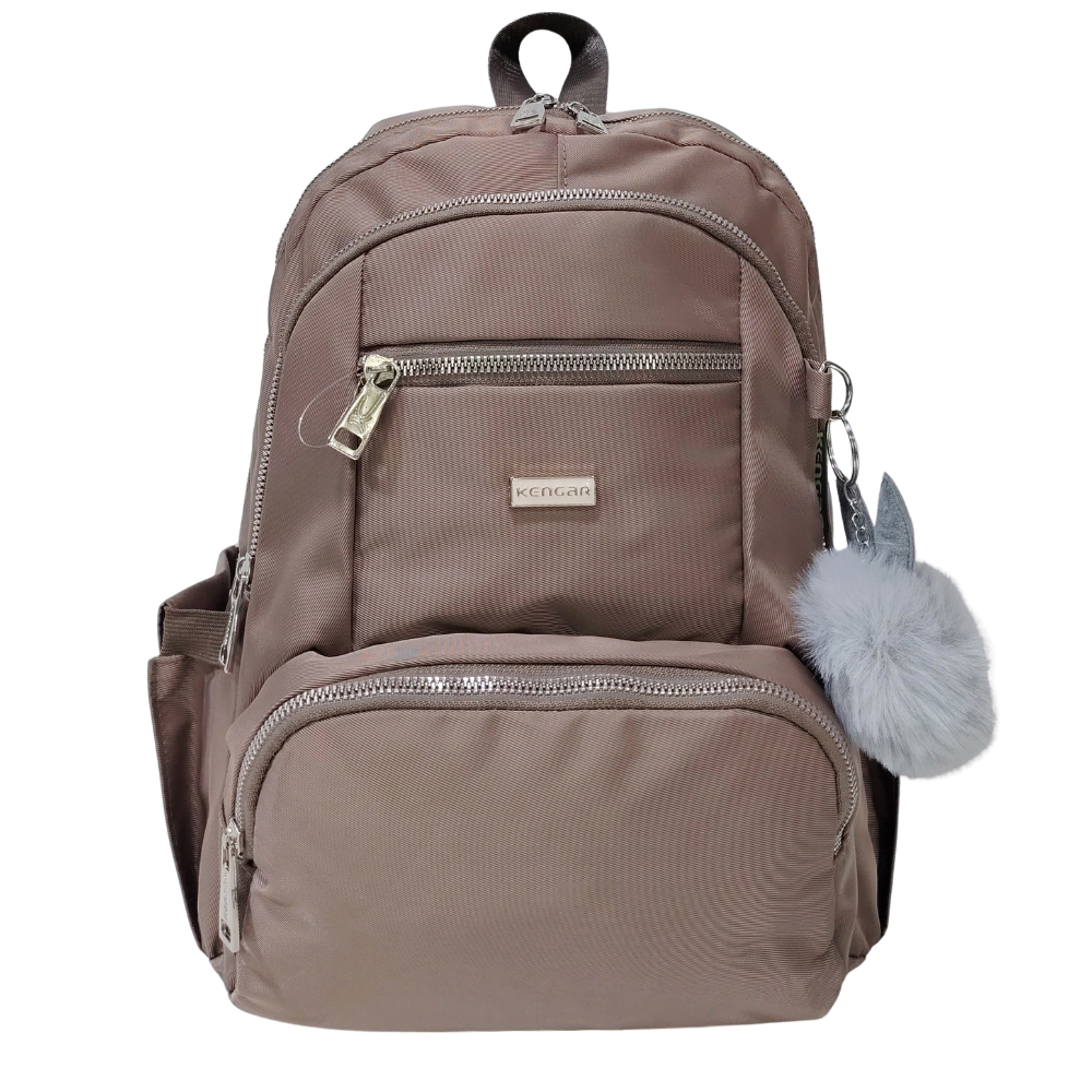MOCHILA MODELO PRINT A4 KENGAR - TIERRA - 1