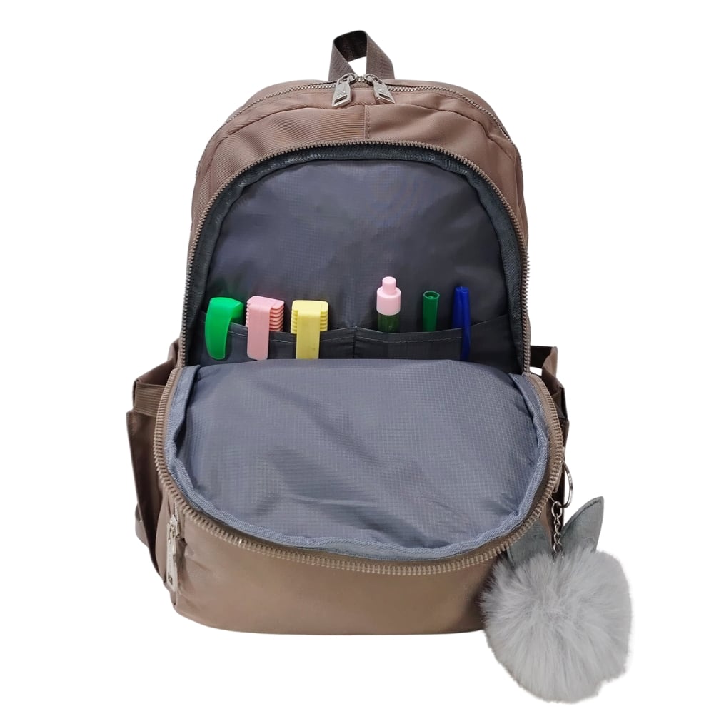 MOCHILA MODELO PRINT A4 KENGAR - TIERRA - 2
