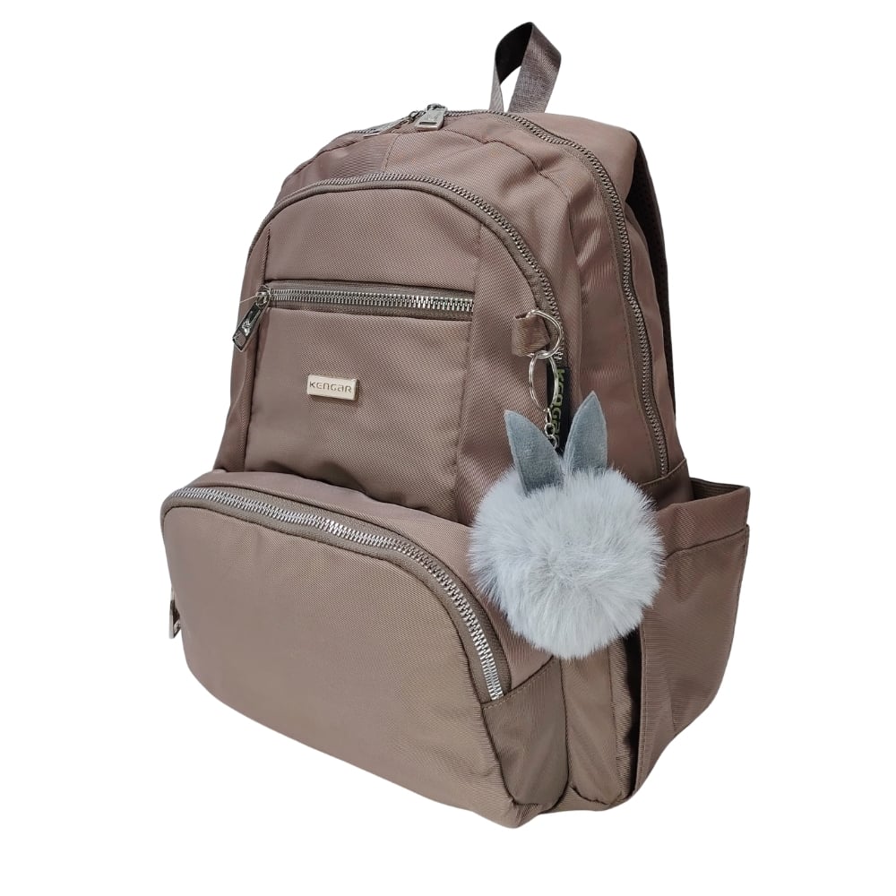 MOCHILA MODELO PRINT A4 KENGAR - TIERRA - 3
