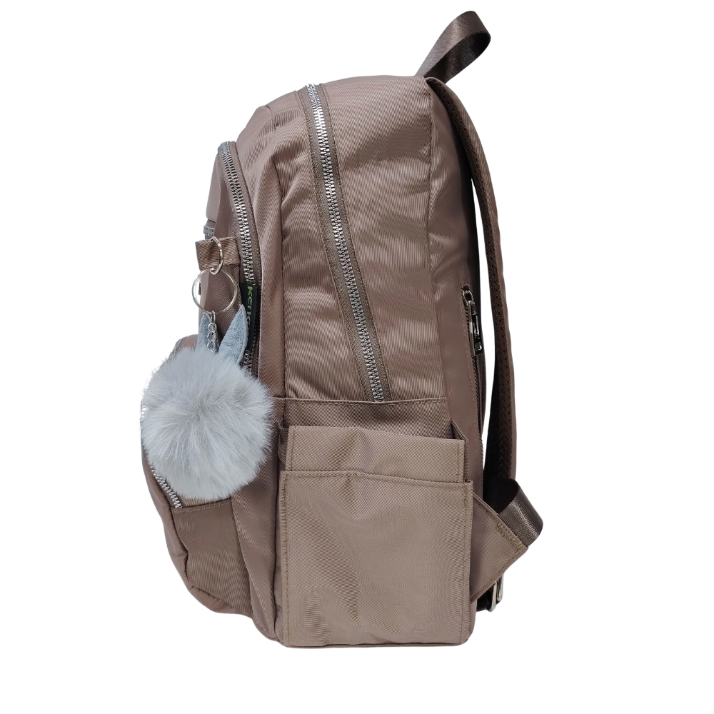 MOCHILA MODELO PRINT A4 KENGAR - TIERRA - 4