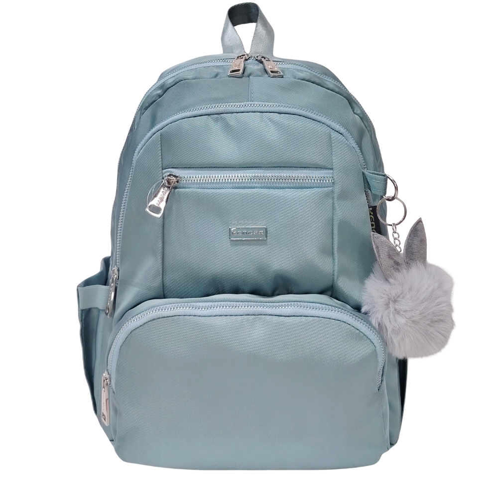 MOCHILA MODELO PRINT A4 KENGAR - VERDE CEMENTO - 1