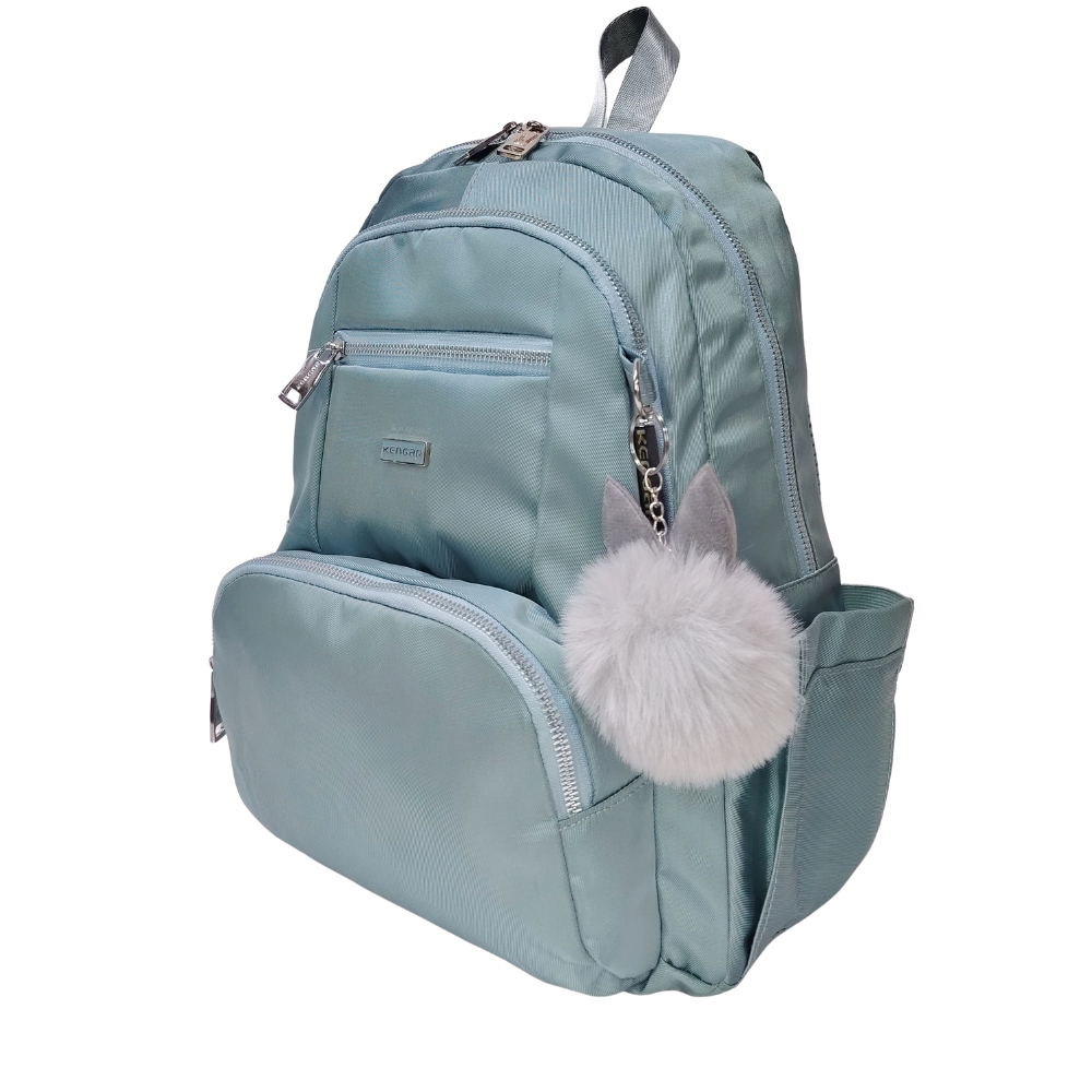 MOCHILA MODELO PRINT A4 KENGAR - VERDE CEMENTO - 3