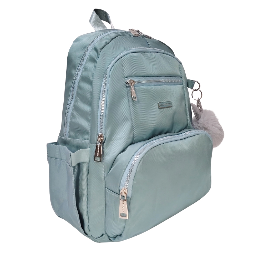 MOCHILA MODELO PRINT A4 KENGAR - VERDE CEMENTO - 5
