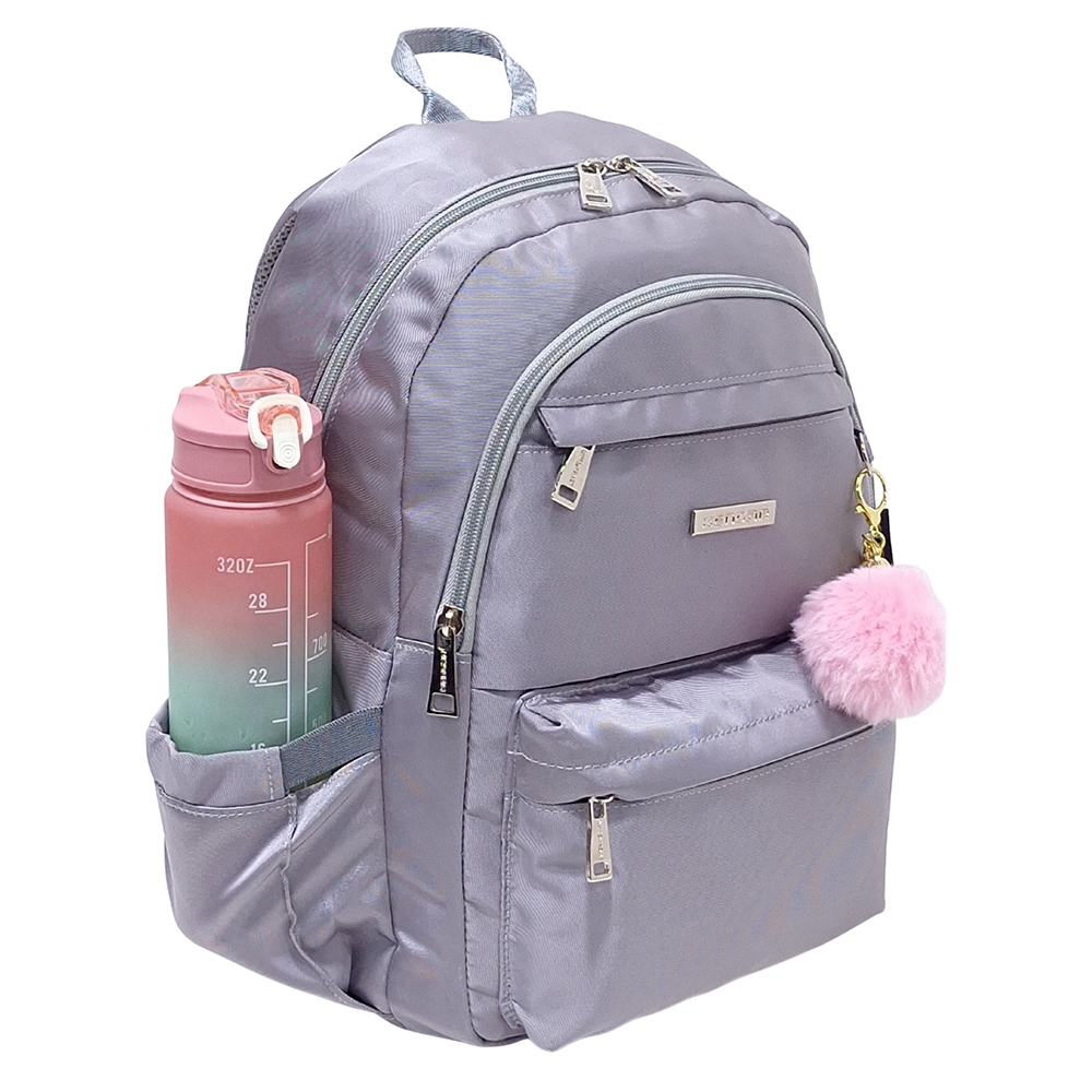 MOCHILA MODELO ALONDRA KENGAR - PLOMO PLATA - 1