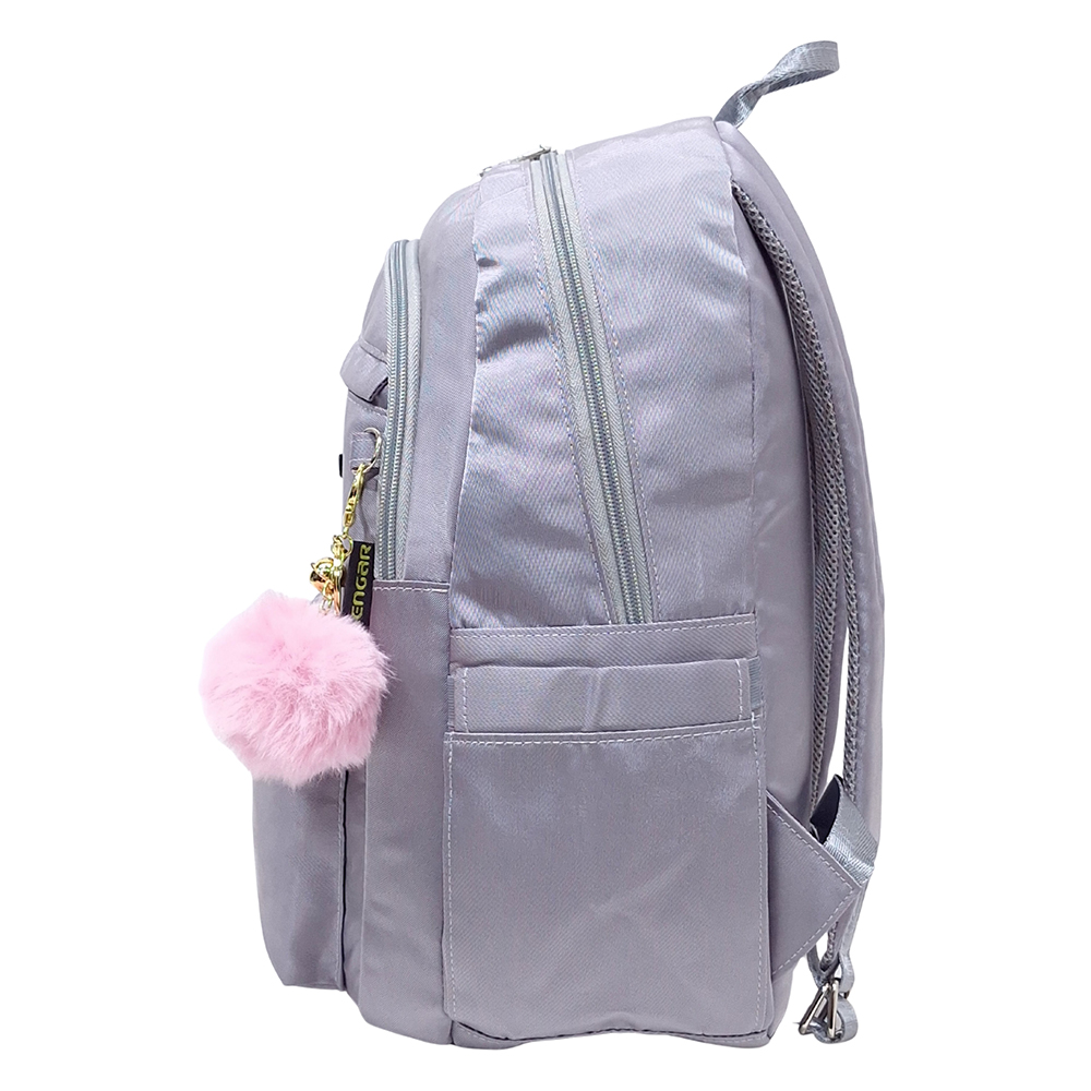 MOCHILA MODELO ALONDRA KENGAR - PLOMO PLATA - 4