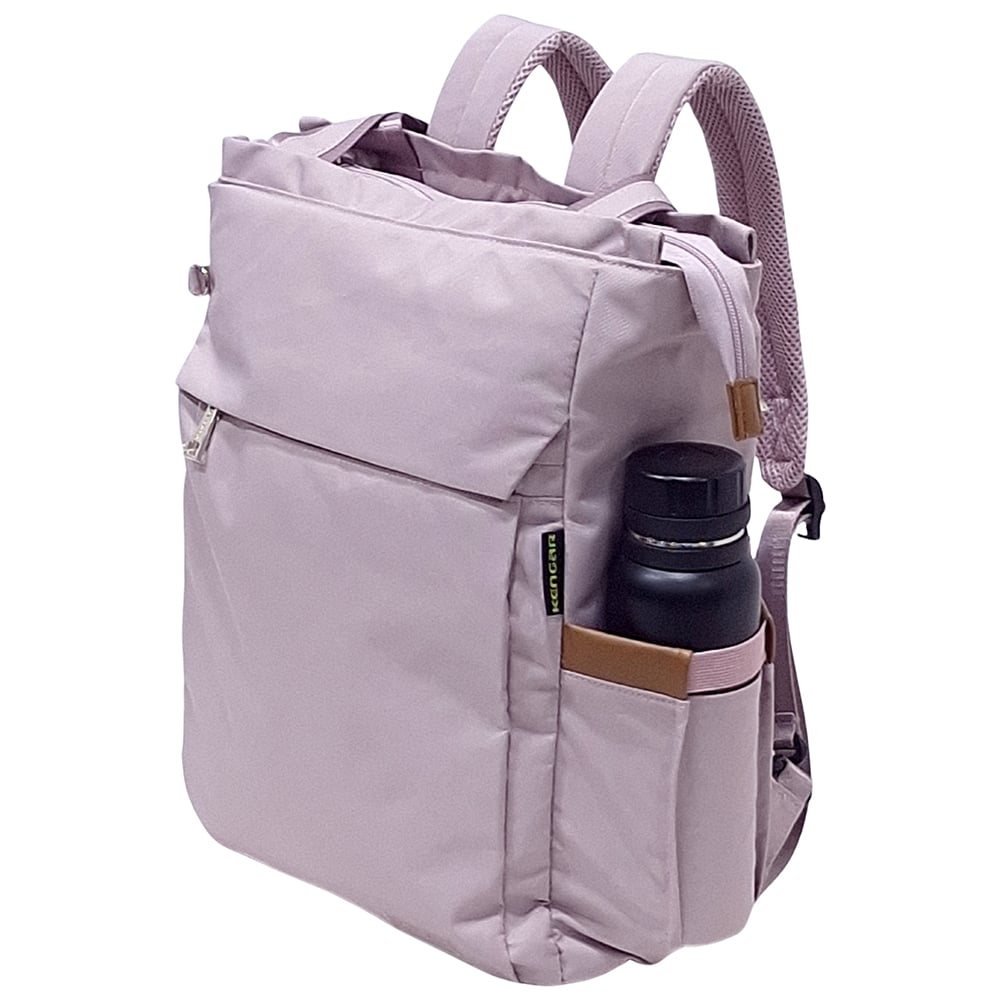 BOLSO MOCHILA VIAJERA MODELO RENATA - ACEITUNA PASTEL - 1