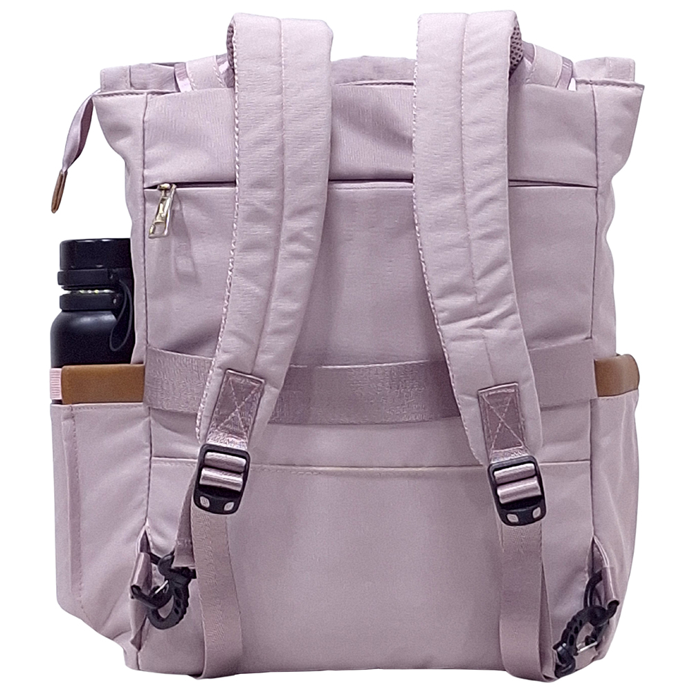 BOLSO MOCHILA VIAJERA MODELO RENATA - ACEITUNA PASTEL - 6