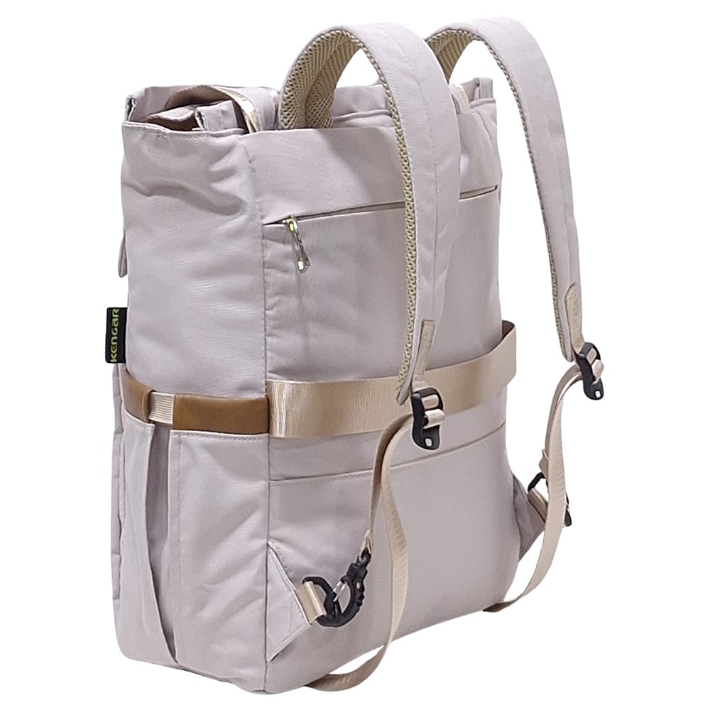 BOLSO MOCHILA VIAJERA MODELO RENATA - ARENA PASTEL - 4