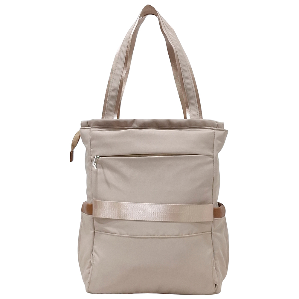 BOLSO MOCHILA VIAJERA MODELO RENATA - BEIGE - 5