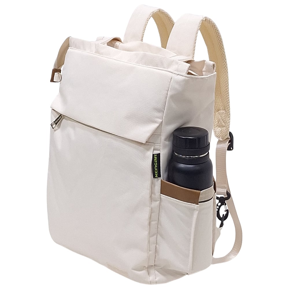 BOLSO MOCHILA VIAJERA MODELO RENATA - CREMA - 1