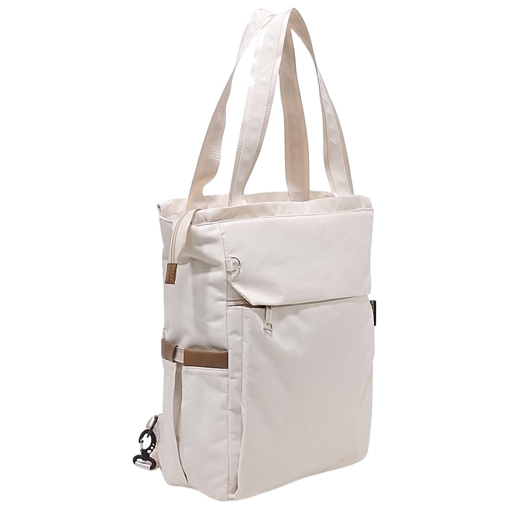 BOLSO MOCHILA VIAJERA MODELO RENATA - CREMA - 3