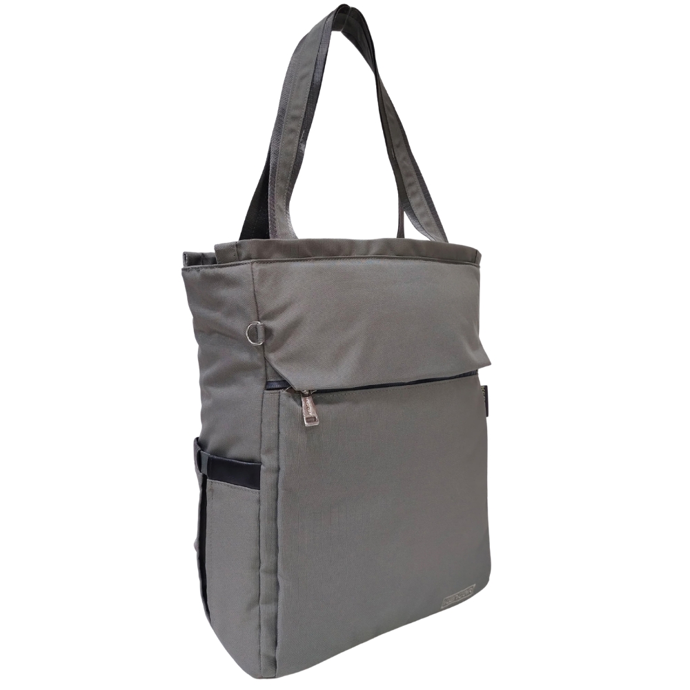 BOLSO MOCHILA VIAJERA MODELO RENATA - PLOMO - 2