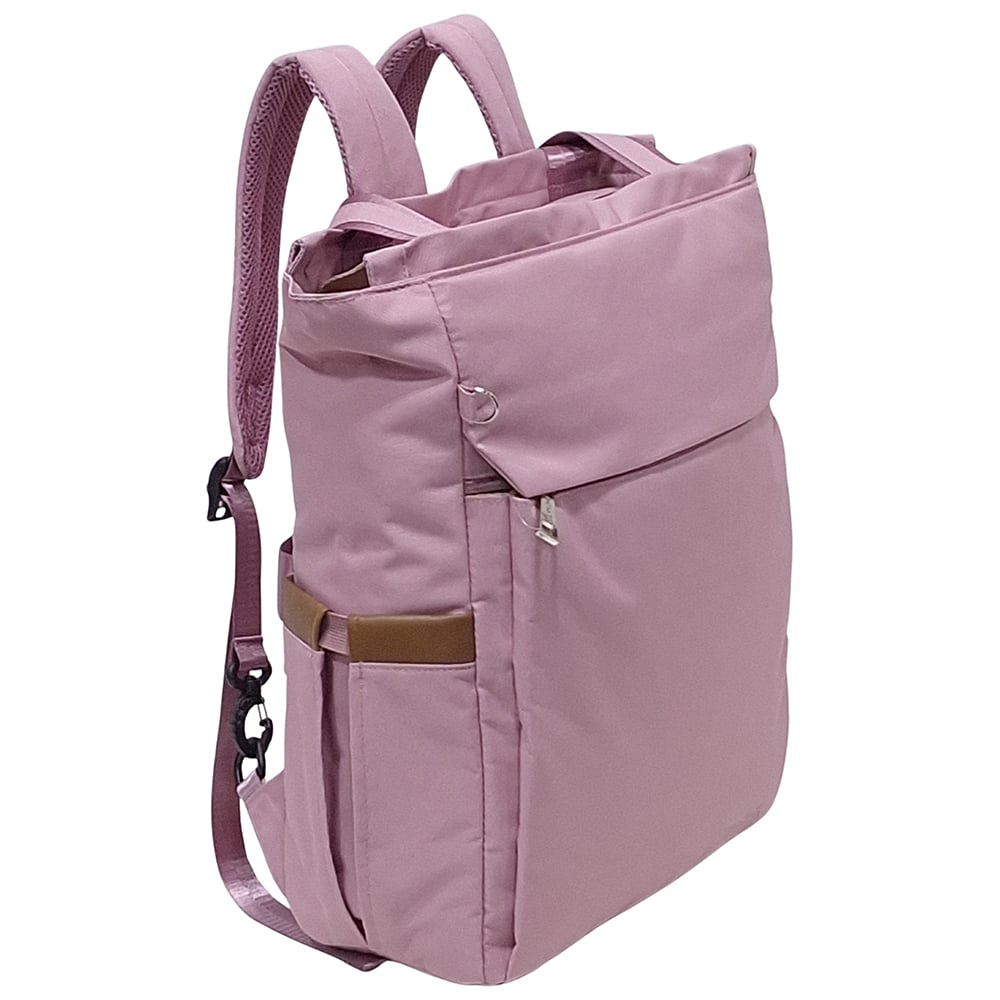 BOLSO MOCHILA VIAJERA MODELO RENATA - PALO ROSA - 1